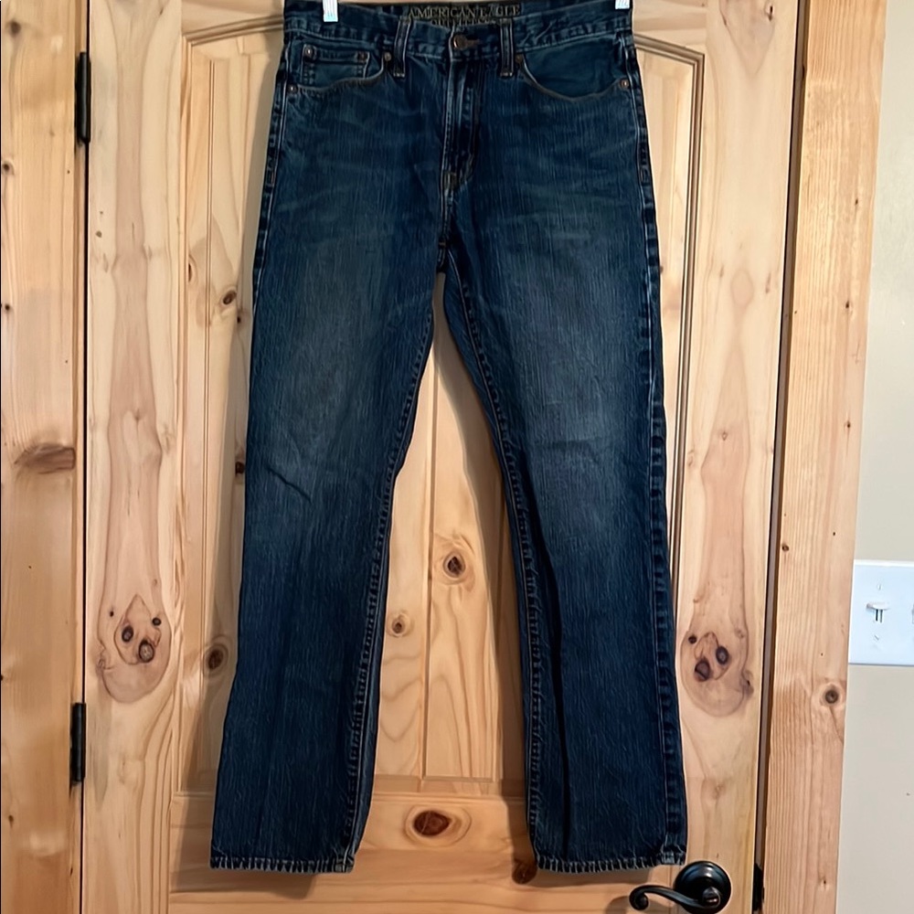 Men's American Eagle Slim Straight 30x32 Blue Jeans